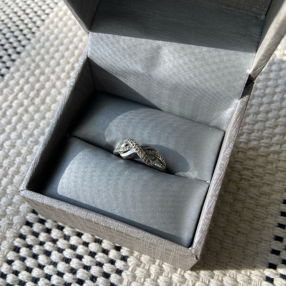 Zales Sterling Silver Infinity Ring - image 3